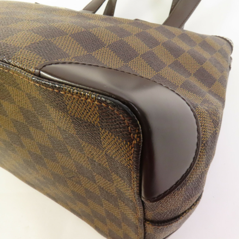 LOUIS VUITTON Damier Hampstead PM金扣手挽袋-13