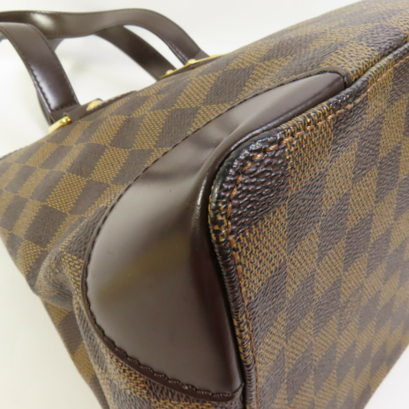 LOUIS VUITTON Damier Hampstead PM金扣手挽袋-14