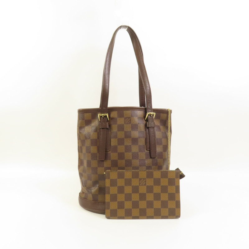 LOUIS VUITTON Damier Marais金扣肩背袋-10