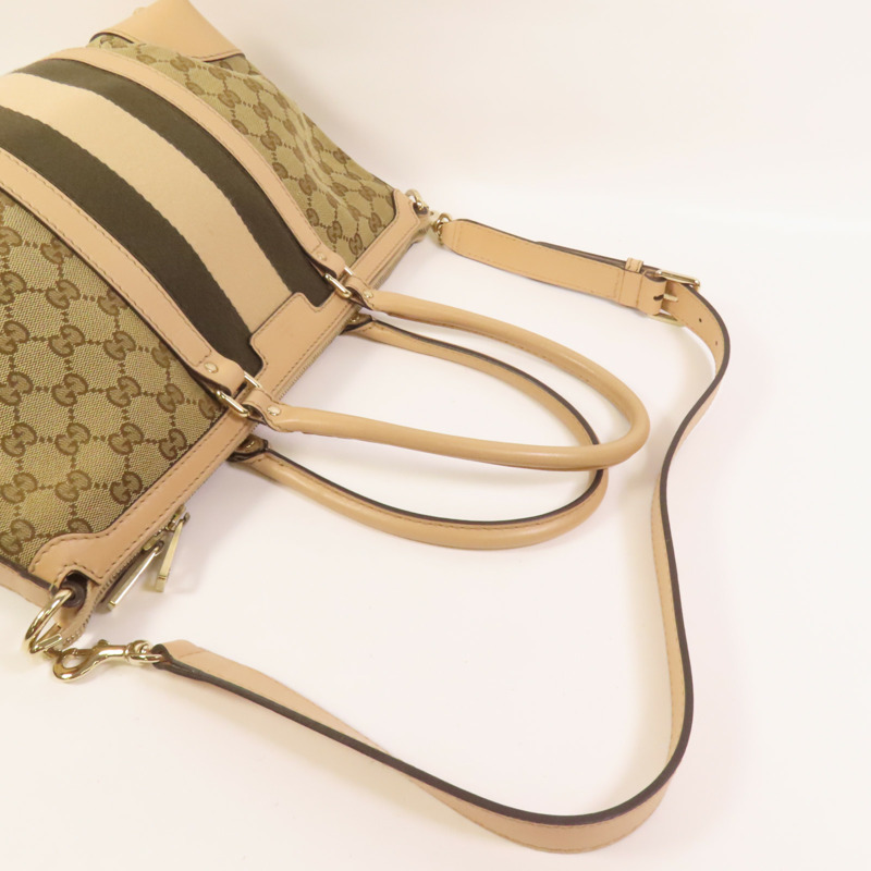 GUCCI 帆布Vintage Web GG Canvas Boston金扣手挽肩背兩用袋-5
