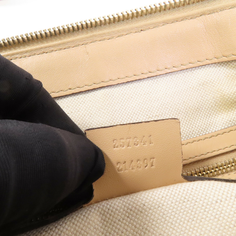 GUCCI 帆布Vintage Web GG Canvas Boston金扣手挽肩背兩用袋-10