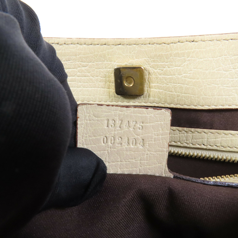 GUCCI 帆布Horsebit Tote金扣手挽袋-8