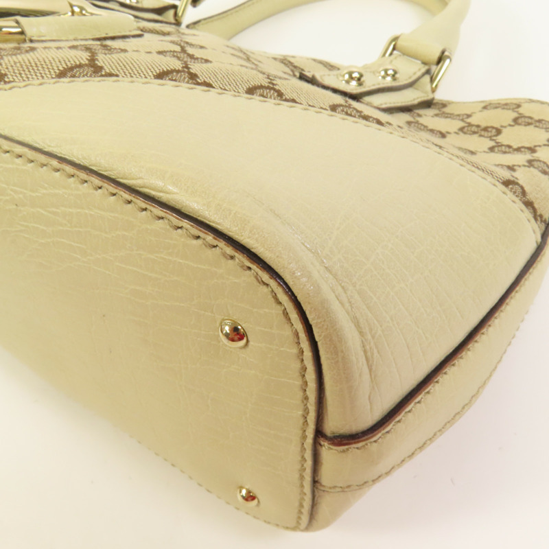 GUCCI 帆布Horsebit Tote金扣手挽袋-11