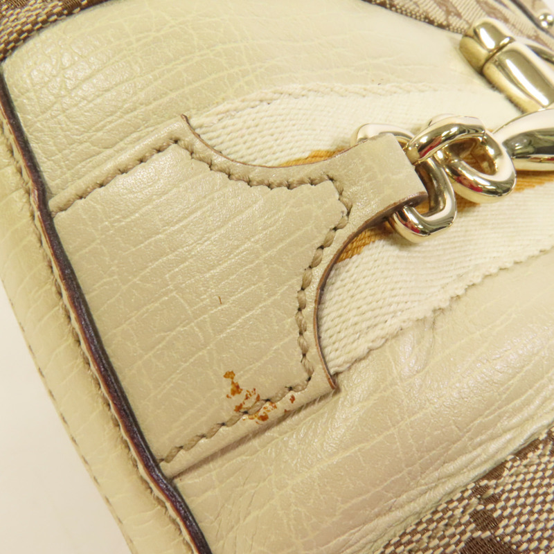 GUCCI 帆布Horsebit Tote金扣手挽袋-14