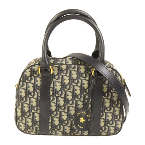 Dior 帆布D-Vibe Medium金扣手挽肩背兩用袋