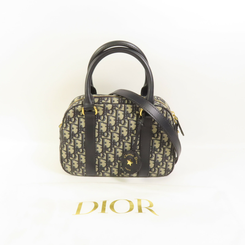 Dior 帆布D-Vibe Medium金扣手挽肩背兩用袋-11