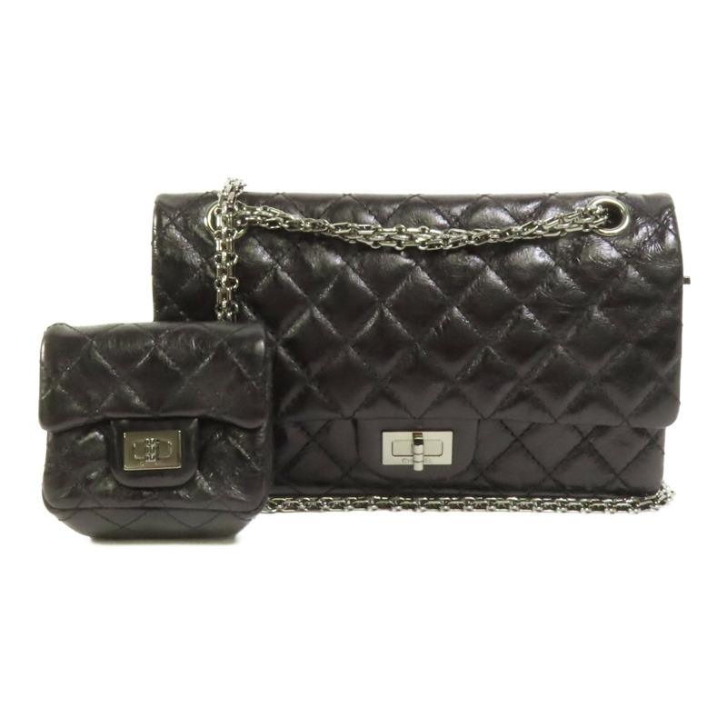 CHANEL 牛皮皮革2.55 Chain Shoulder鏈帶肩背袋-0