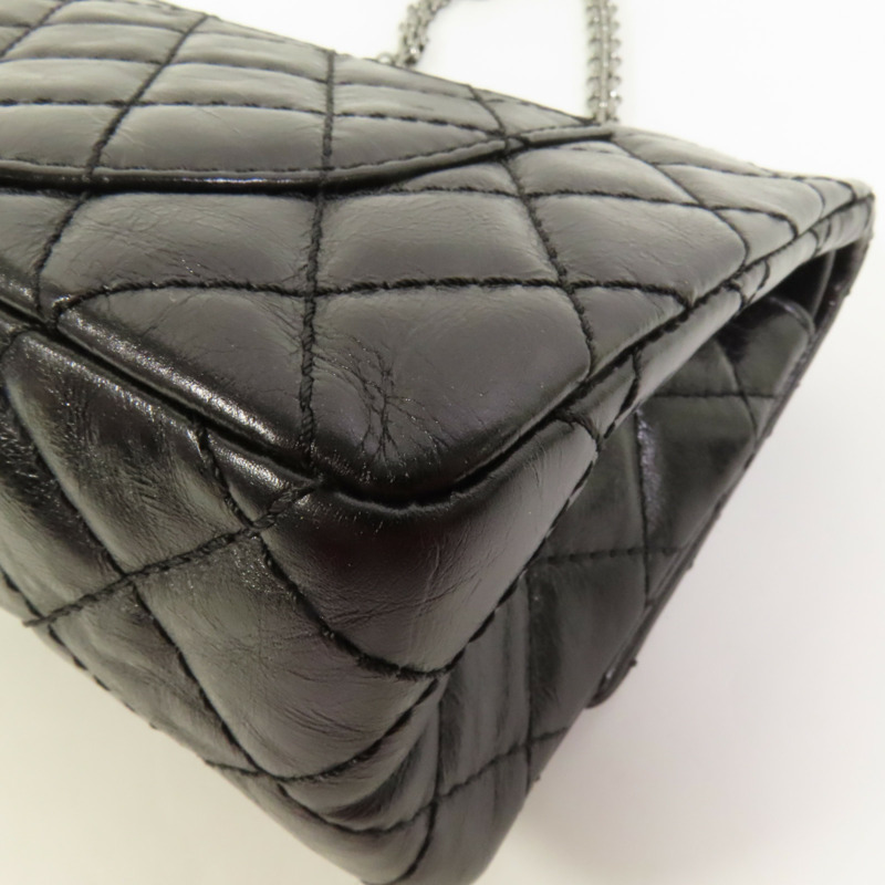 CHANEL 牛皮皮革2.55 Chain Shoulder鏈帶肩背袋-11