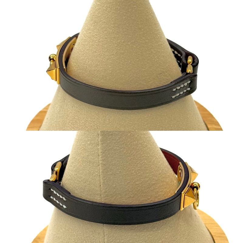 HERMES 愛馬仕 大象灰 Rivale Mini 手環 U刻-3