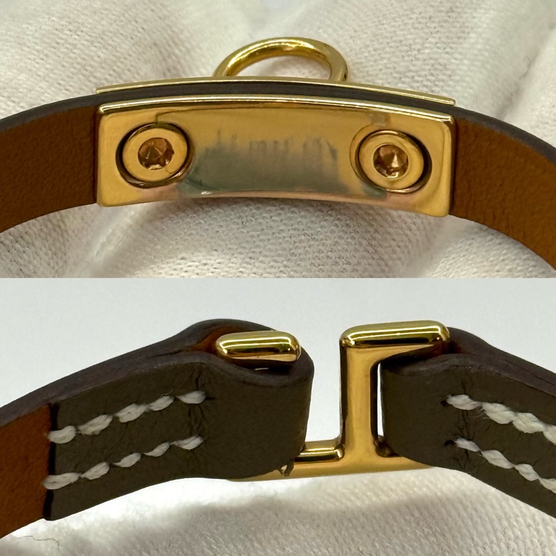 HERMES 愛馬仕 大象灰 Rivale Mini 手環 U刻-5