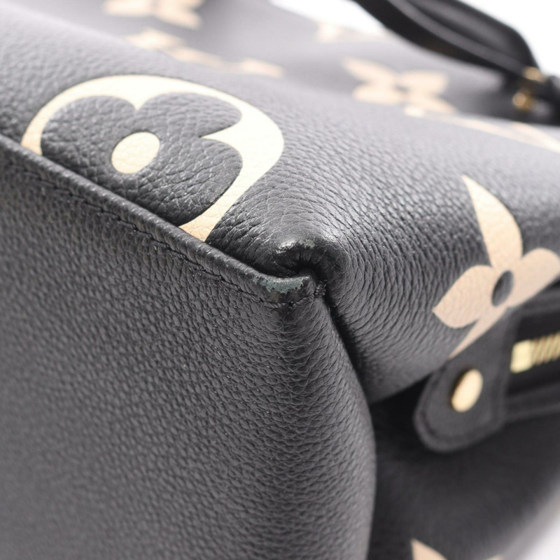 路易威登 Petit Palais PM 雙色手提包,皮革,Monogram Empreinte,女式,黑色/米色,M58913-5