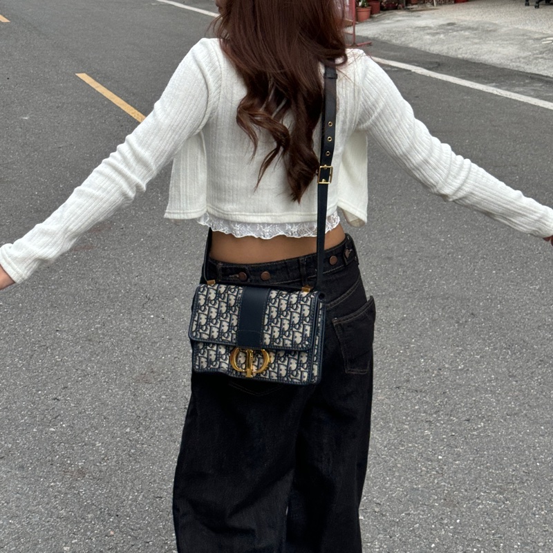 【超好看🥰】 Dior Montaigne 蒙田 經典老花 斜背包(專櫃120,000)-16