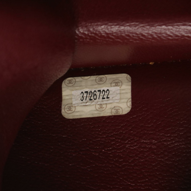 香奈兒迷你絎縫全翻蓋鏈條肩背斜背包,黑色皮革,二手-4