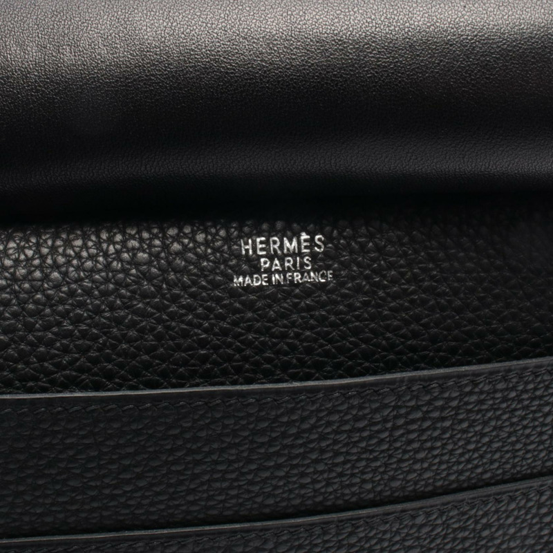愛馬仕 Togo 皮革黑色 SHW 女士單肩斜背包 N-3