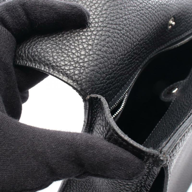 愛馬仕 Togo 皮革黑色 SHW 女士單肩斜背包 N-7