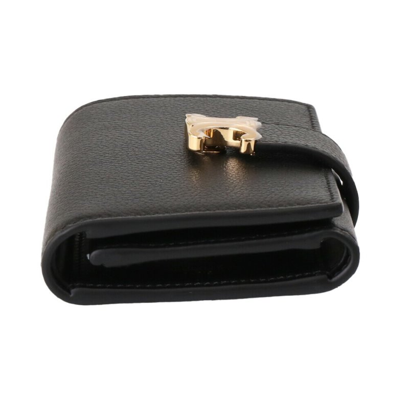 【CELINE】Nino 細搭帶 粒面牛皮 皮夾 卡夾 短夾 錢包 黑色 10M963GHH.38NO-2