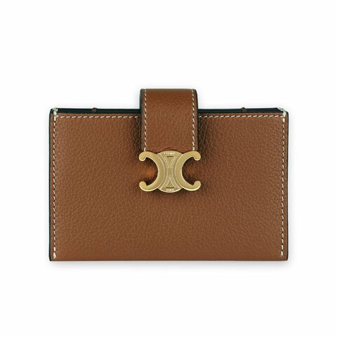 【CELINE】Nino Accordeon 牛皮 卡包 皮夾 短夾 卡夾 棕黃色 10N843GHH.04LU