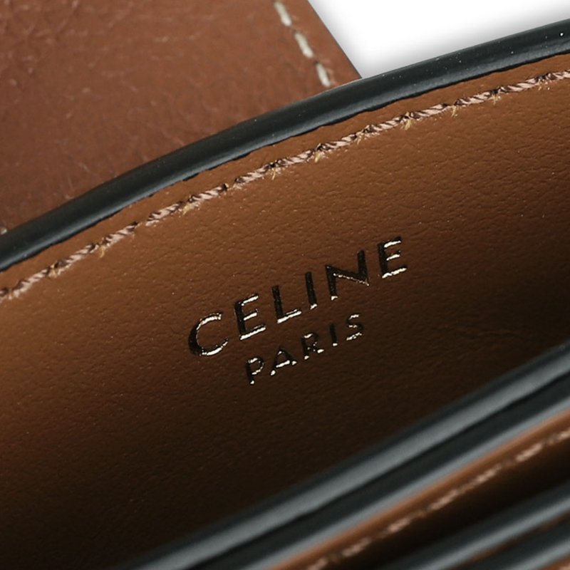 【CELINE】Nino Accordeon 牛皮 卡包 皮夾 短夾 卡夾 棕黃色 10N843GHH.04LU-5