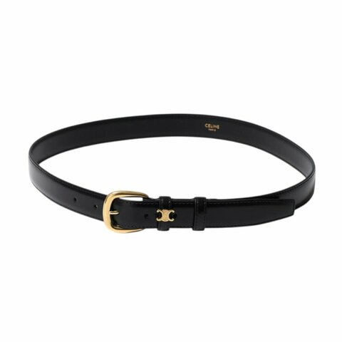 【CELINE】Vivienne Taurillon 牛皮 中號 2.5公分 腰帶 皮帶 黑色 45BNN3A01.38NO