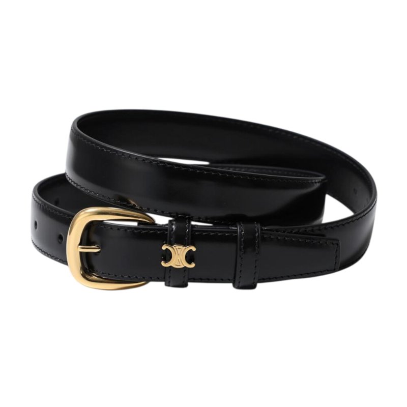 【CELINE】Vivienne Taurillon 牛皮 中號 2.5公分 腰帶 皮帶 黑色 45BNN3A01.38NO-1