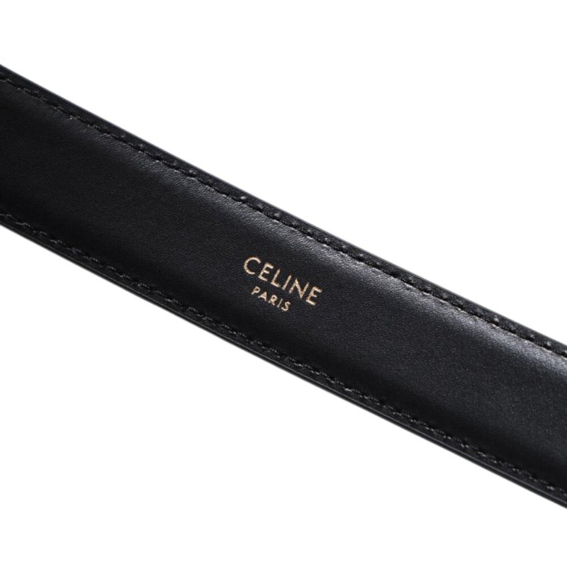 【CELINE】Vivienne Taurillon 牛皮 中號 2.5公分 腰帶 皮帶 黑色 45BNN3A01.38NO-3