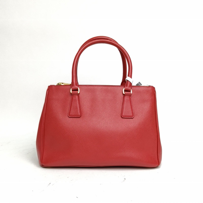 PRADA Galleria殺手包中號紅色牛皮金扣肩背包-2