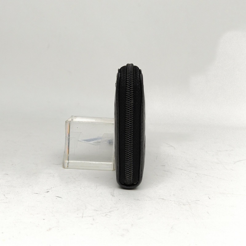 CHANEL 黑色牛皮20開鎢鋼扣Leboy長款拉鏈錢包-1