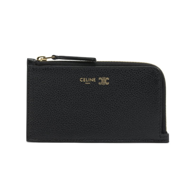 【CELINE】Long Zipped 牛皮 拉鍊 皮夾 卡夾 零錢包 黑色 藍色 L10082O54.GFS3-0