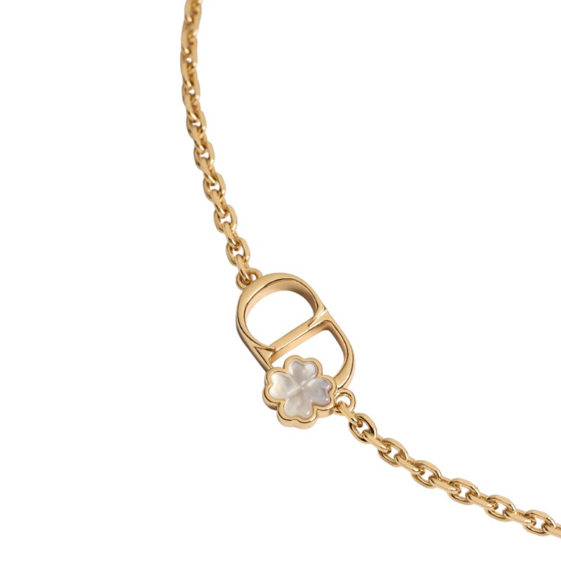 【Dior 迪奧】CD Garden 珍珠母貝幸運草 手鍊 B3305WOMMP.301-3