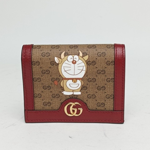 GUCCI 圖案PVC卡包零錢包機器貓聯名