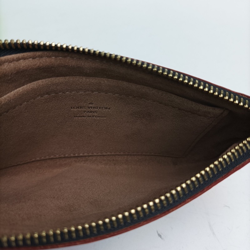 LOUIS VUITTON 中古mini麻將包黑三彩PVC金扣2011手提包-4