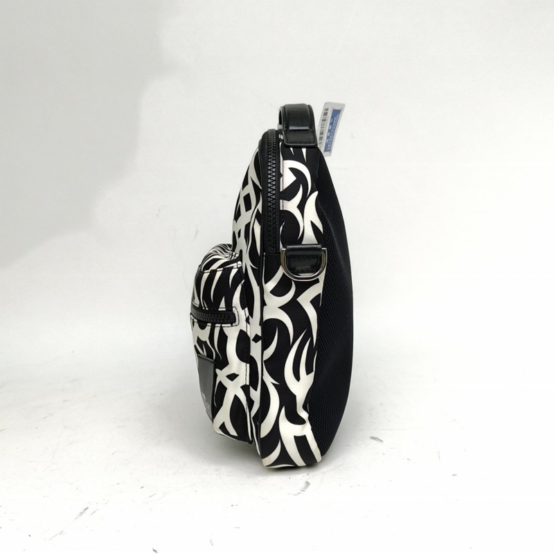 DIOR 黑白帆布銀扣2018垮包-1