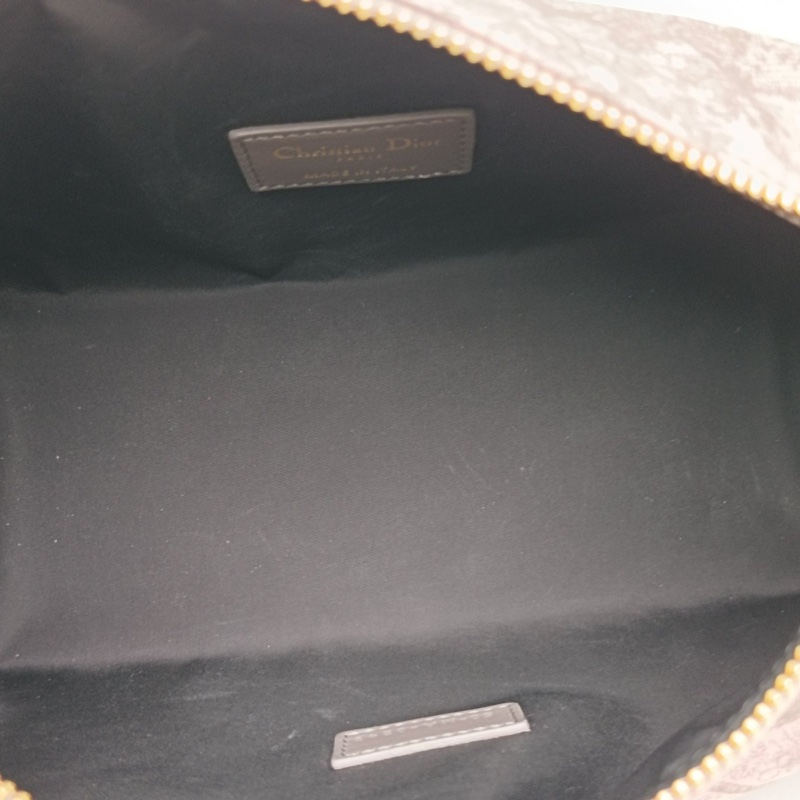 DIOR 粉色帆布金扣2023travelNomad飯盒包中號肩背包-4