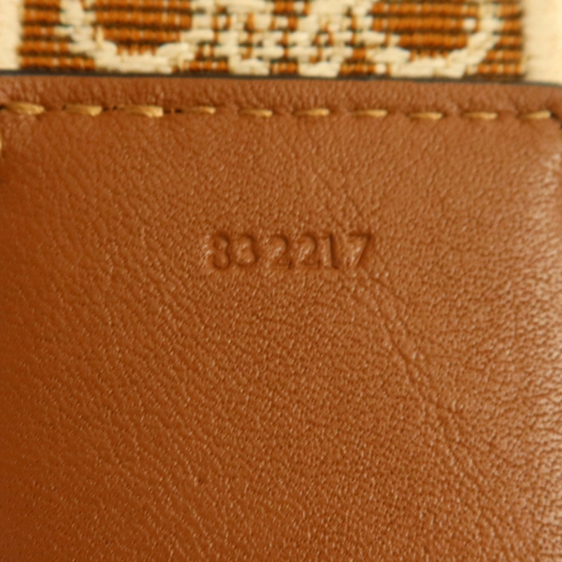 LOEWE 帆布/牛皮皮革Shoulder Strap金扣肩帶-4