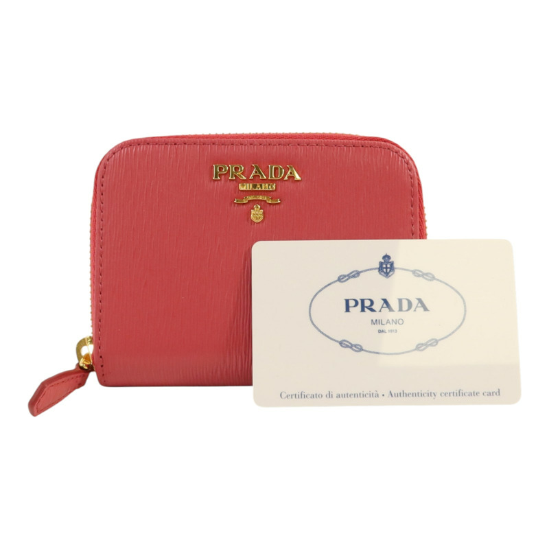 PRADA 牛皮皮革Card Case金扣卡片套-9