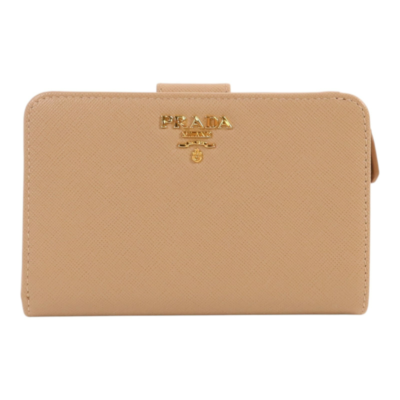 PRADA Saffiano皮革Wallet金扣錢包-0