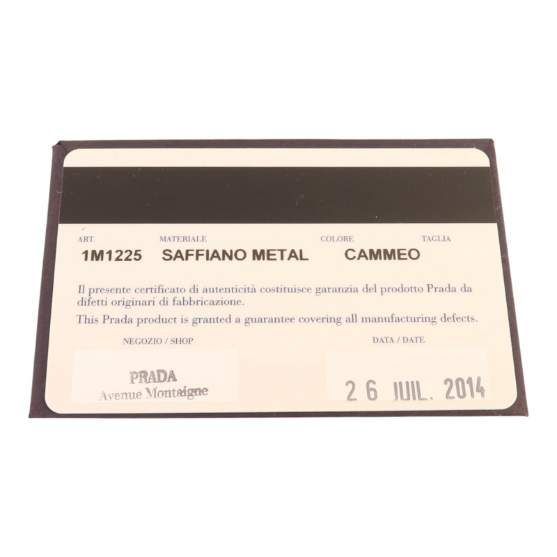 PRADA Saffiano皮革Wallet金扣錢包-8