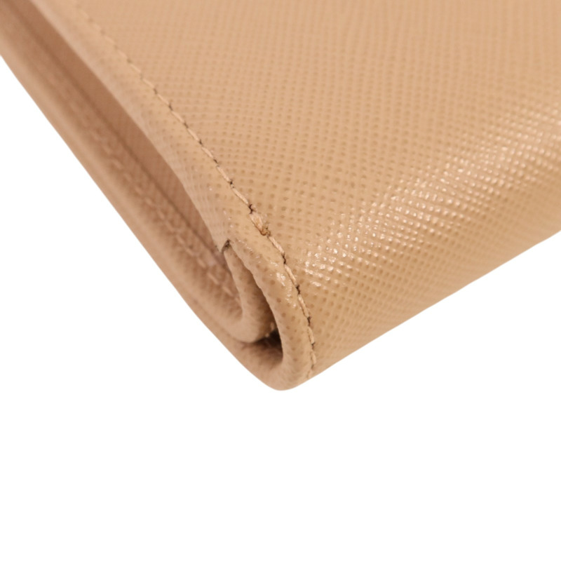 PRADA Saffiano皮革Wallet金扣錢包-15