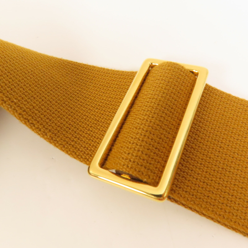 HERMES Chevre皮革Geta金扣肩背袋Caramel-6