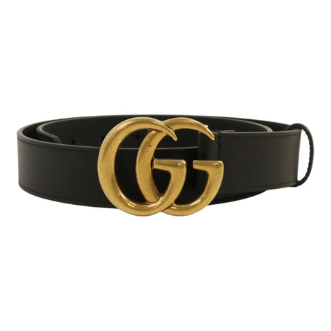 GUCCI 牛皮皮革Belt金扣皮帶