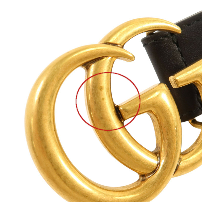 GUCCI 牛皮皮革Belt金扣皮帶-6