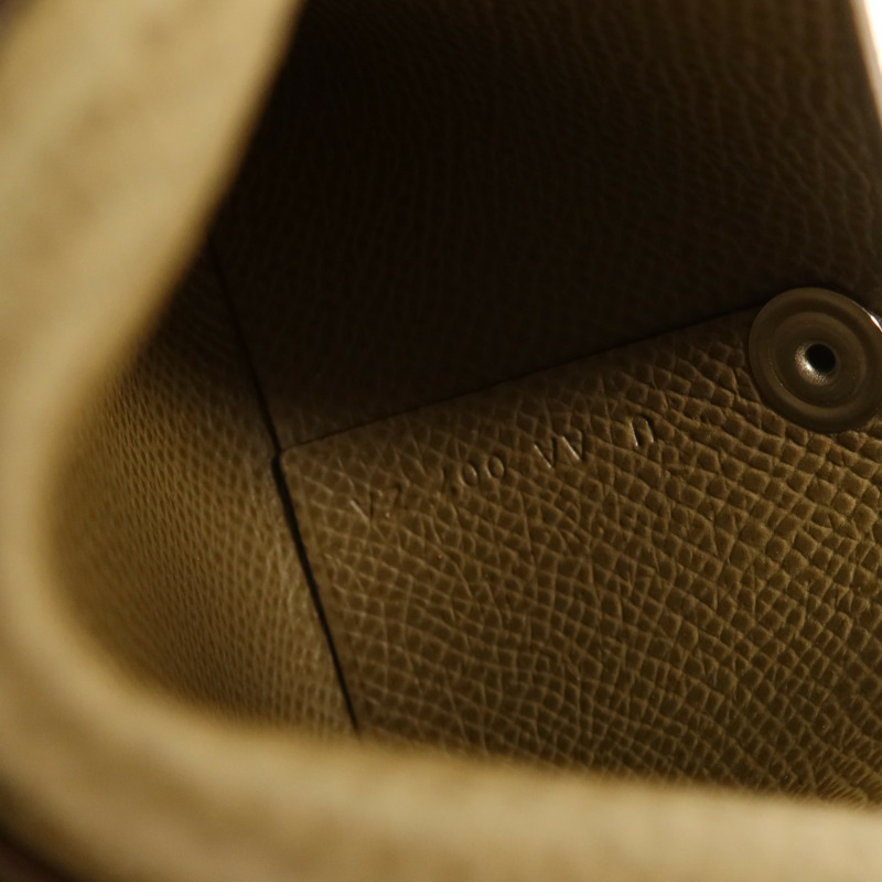 HERMES Epsom皮革Bastia銀扣零錢包Etoupe-8