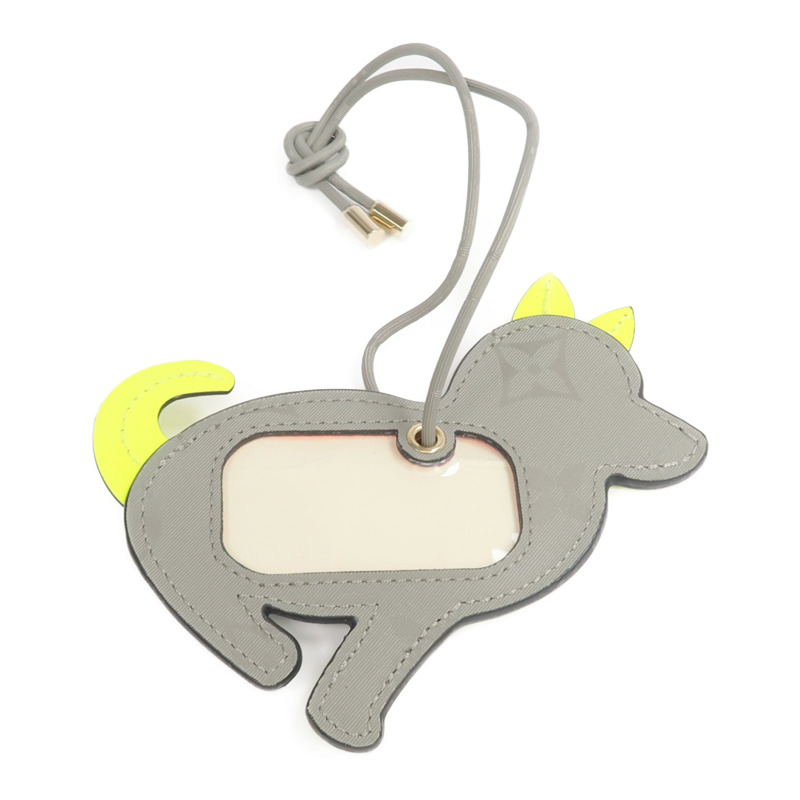 LOUIS VUITTON Monogram Titanium Dog Charm金扣掛飾-1