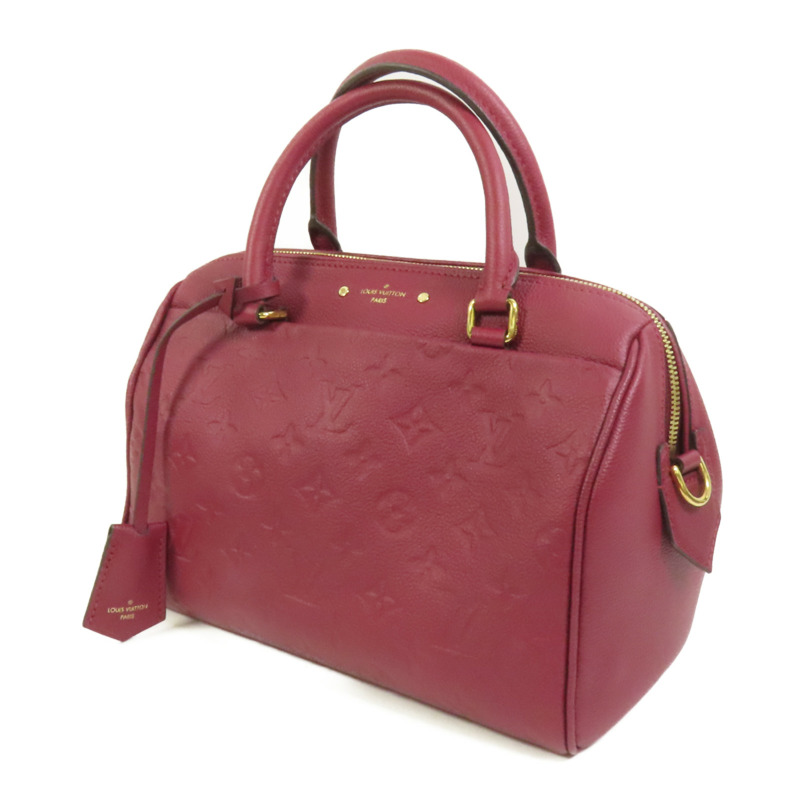 LOUIS VUITTON Monogram Empreinte Speedy Bandouliere 25金扣手挽肩背兩用袋-2