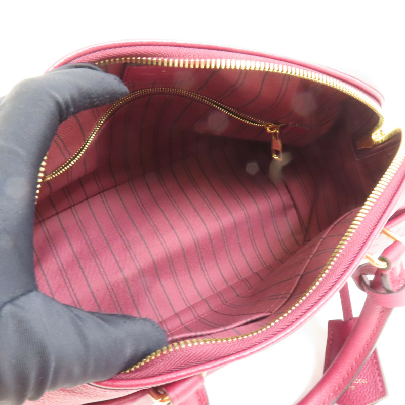 LOUIS VUITTON Monogram Empreinte Speedy Bandouliere 25金扣手挽肩背兩用袋-4