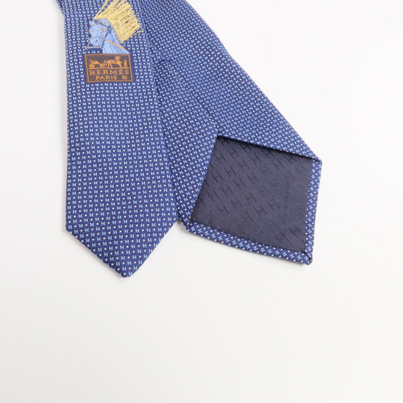 HERMES 絲質Tie領帶-3
