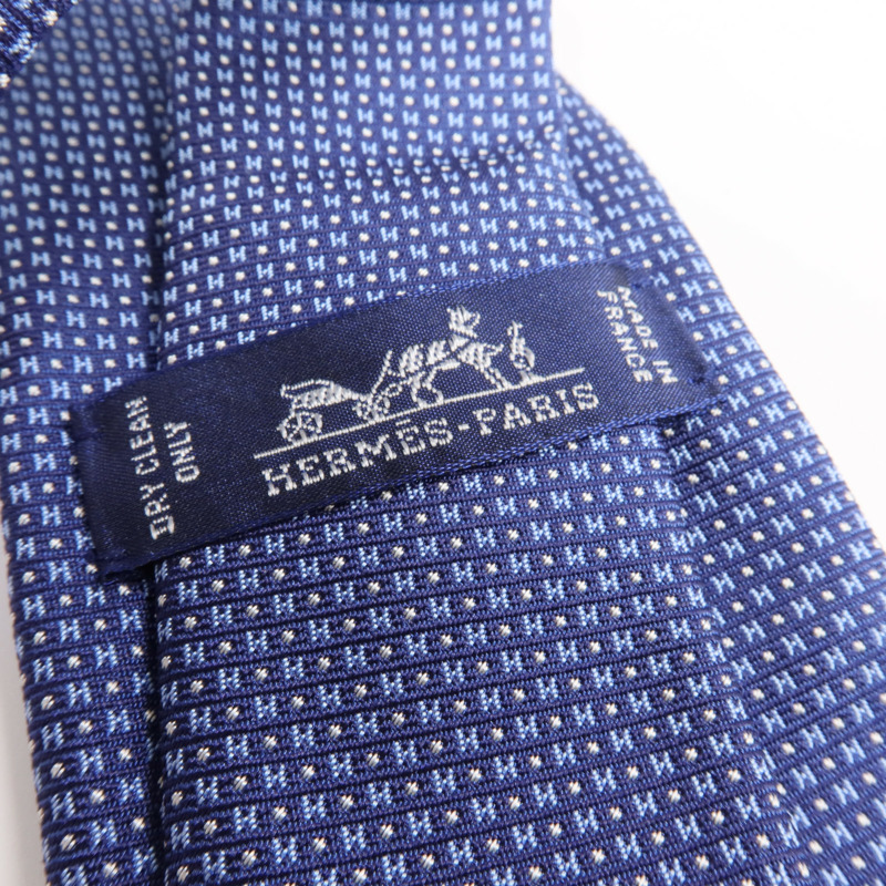 HERMES 絲質Tie領帶-5