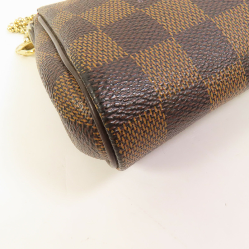 LOUIS VUITTON Damier Eva金扣手挽肩背兩用袋棕色-12