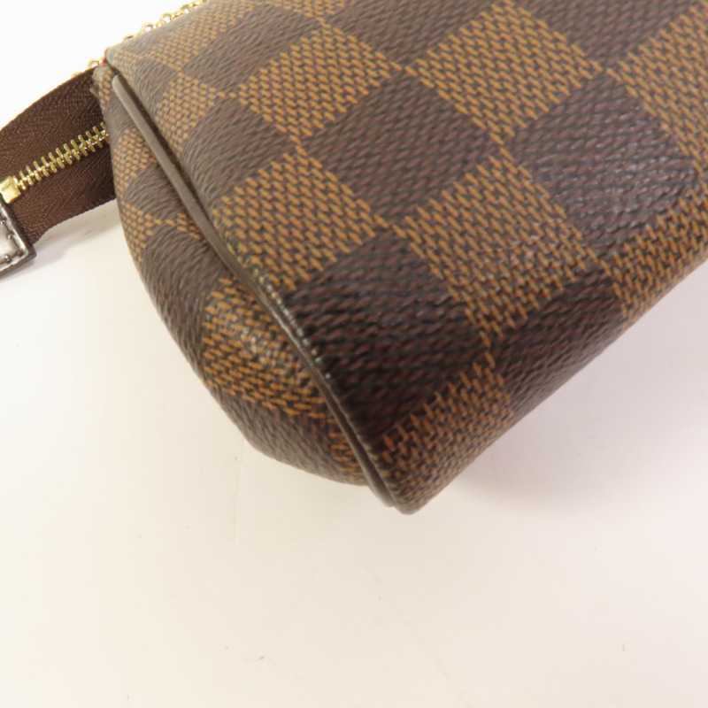 LOUIS VUITTON Damier Eva金扣手挽肩背兩用袋棕色-14