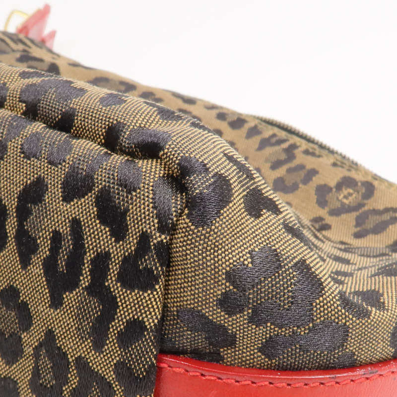 FENDI 帆布/皮革Cosmetic Pouch金扣化妝袋-13